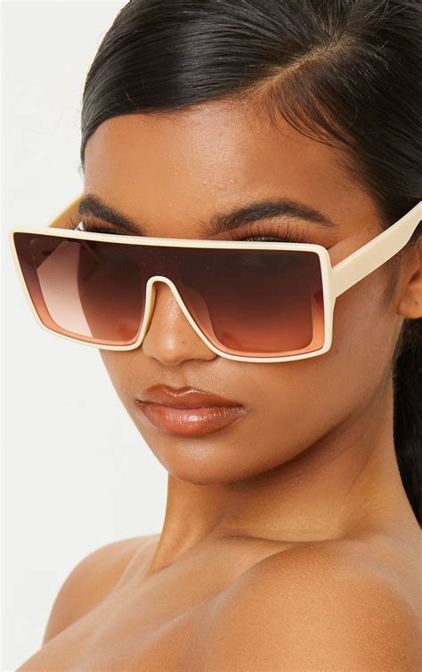 square flat oversized sunglasses